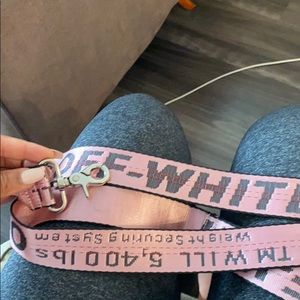 Pink dog leash, OFF-WHITE